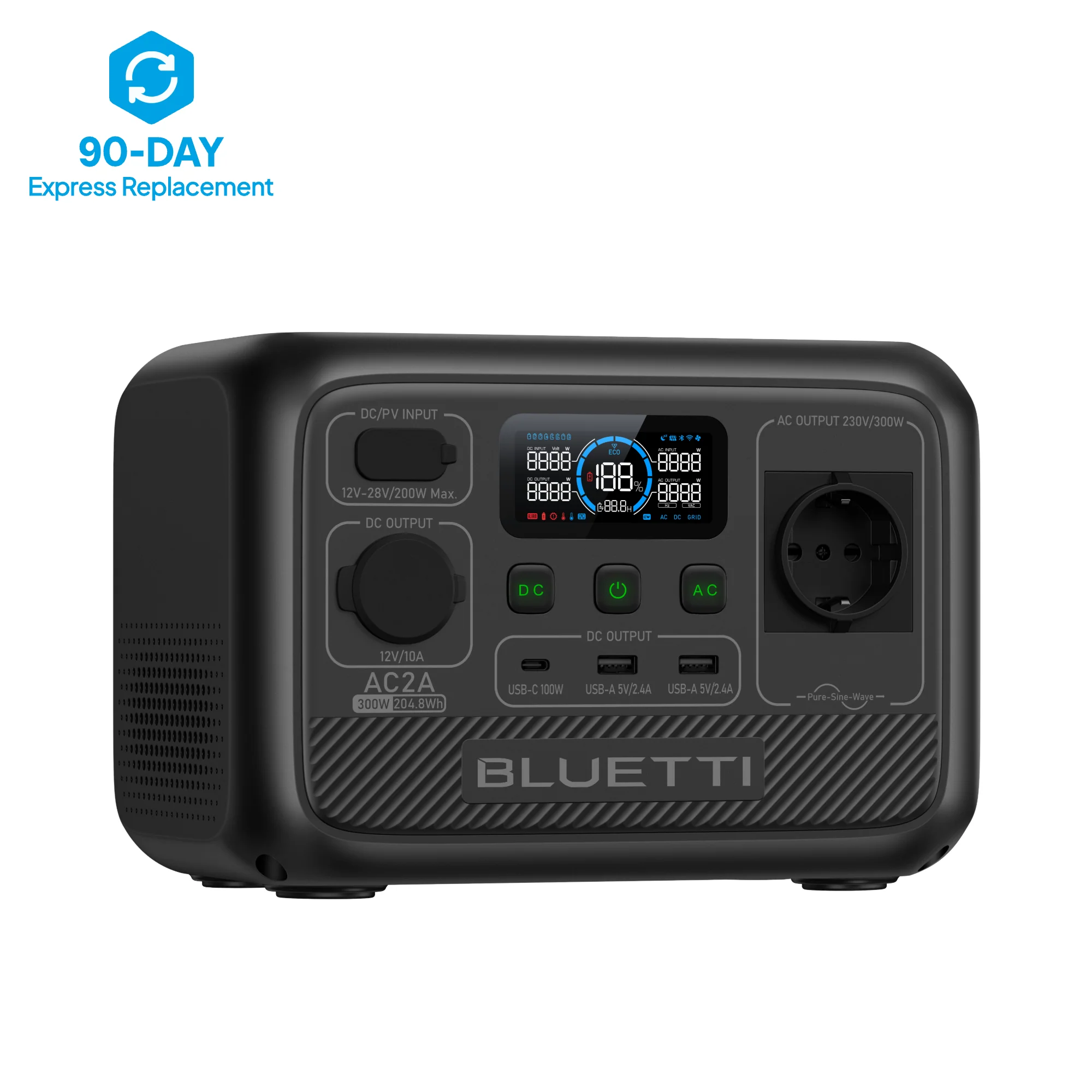 BLUETTI AC2A Power Station Portatile | 300 W 204,8 Wh - Image 2