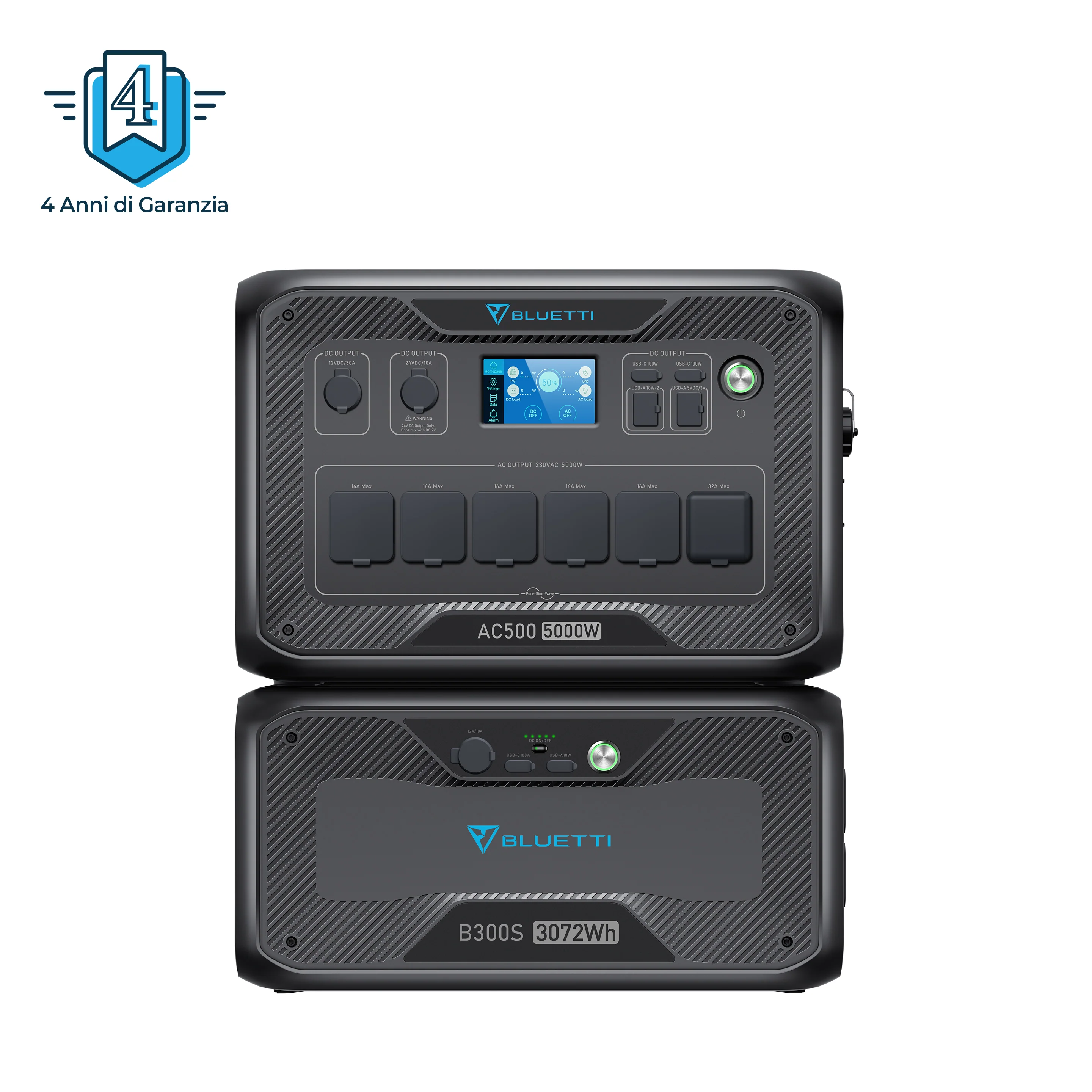 BLUETTI AC500 + 2*B300S + 2*PV350 Kit Generatore Solare - Image 2