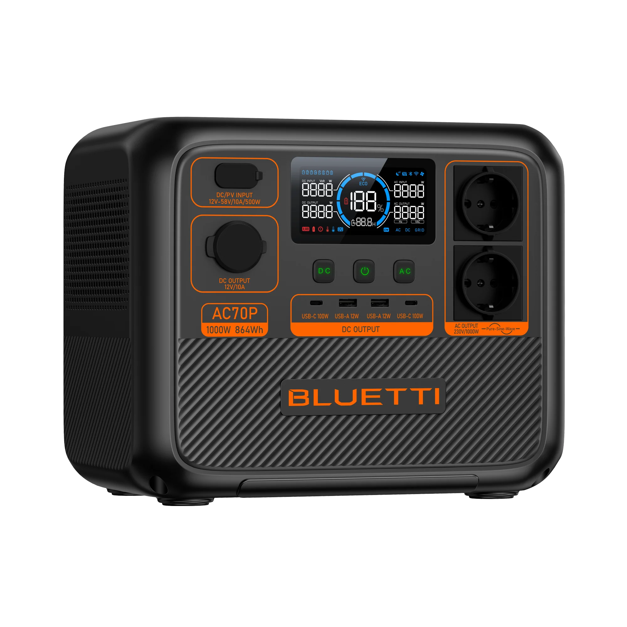 BLUETTI AC70P Power Station | 1.000 W 864 Wh - Image 3