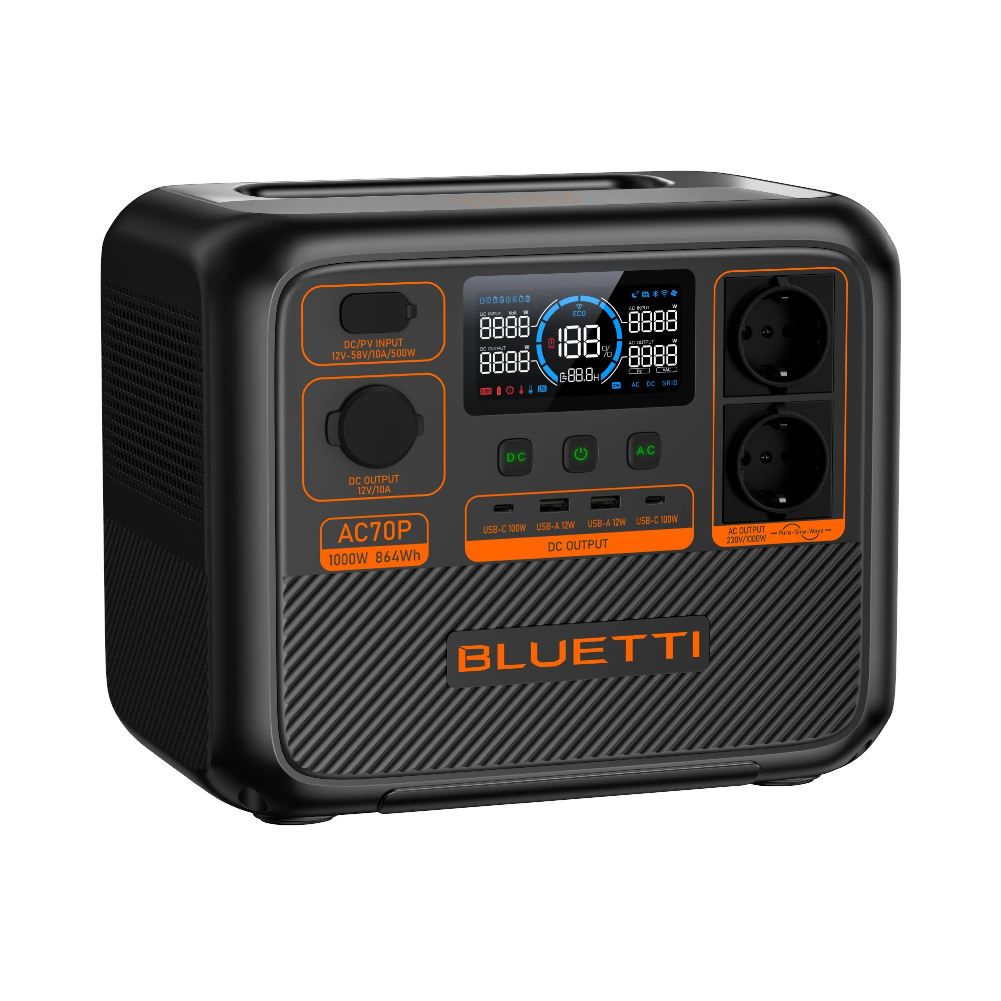 BLUETTI AC70P Power Station | 1.000 W 864 Wh - Image 4