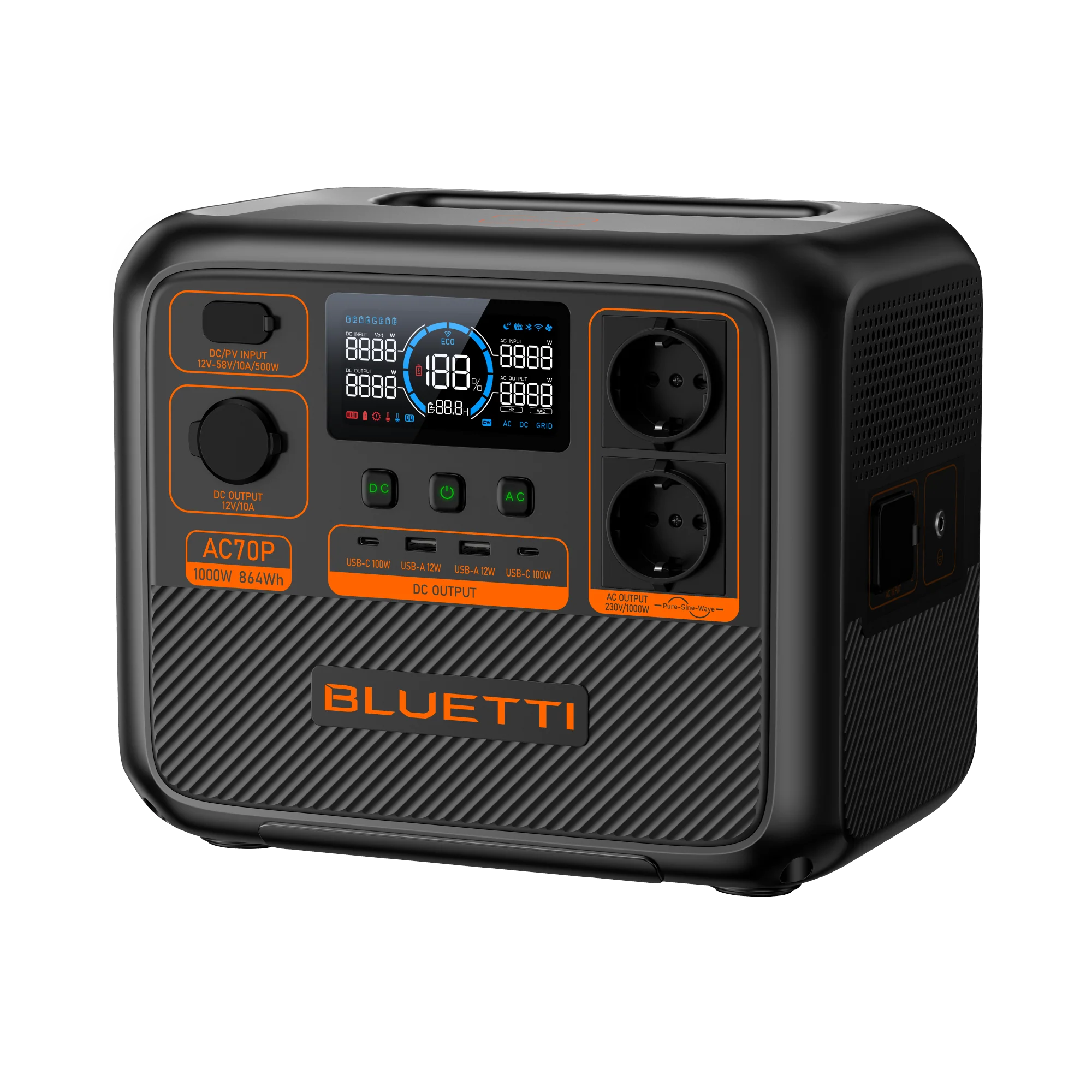 BLUETTI AC70P Power Station | 1.000 W 864 Wh - Image 5