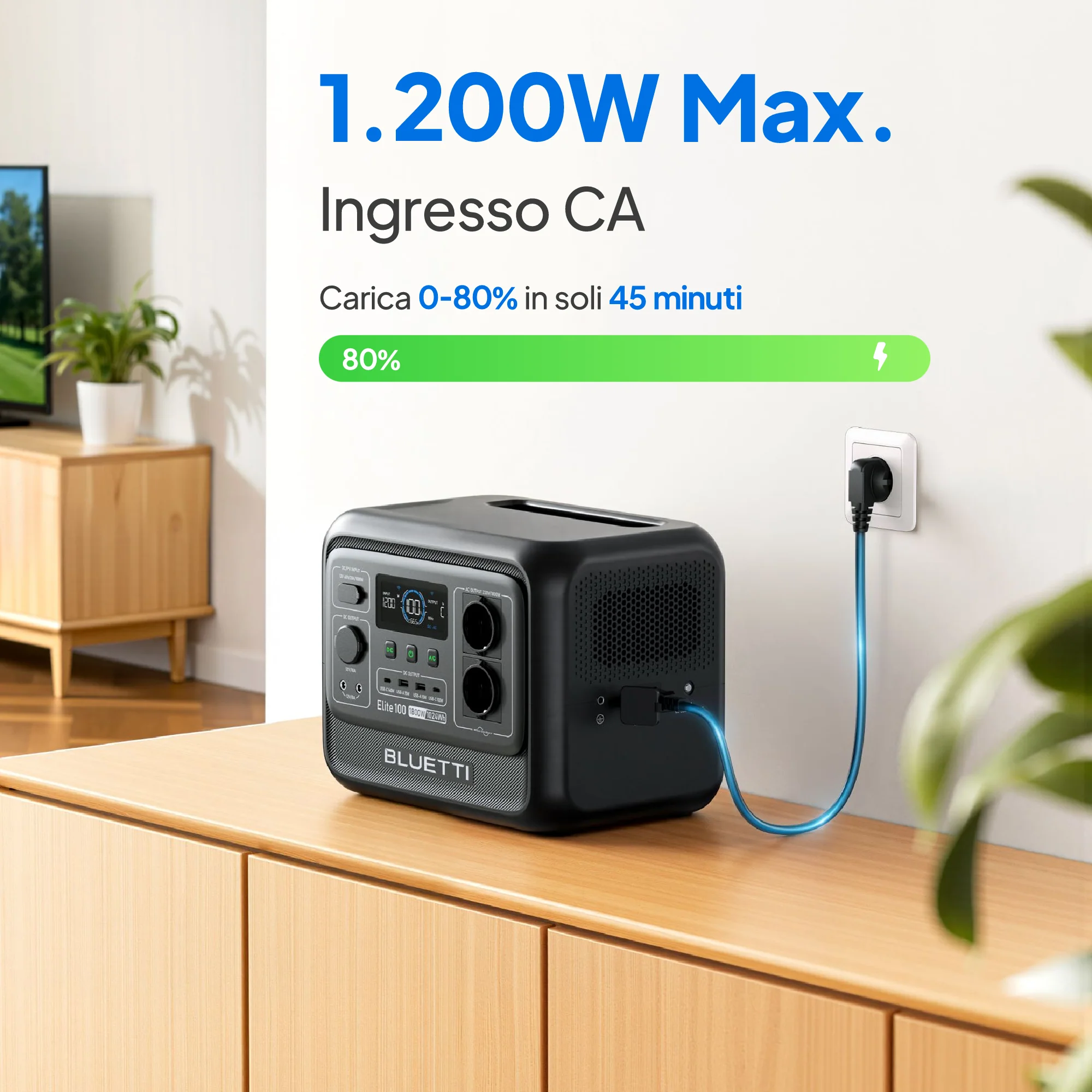 BLUETTI Elite 100 V2  Power Station Portatile | 1800 W 1024 Wh（AMZ) - Image 2