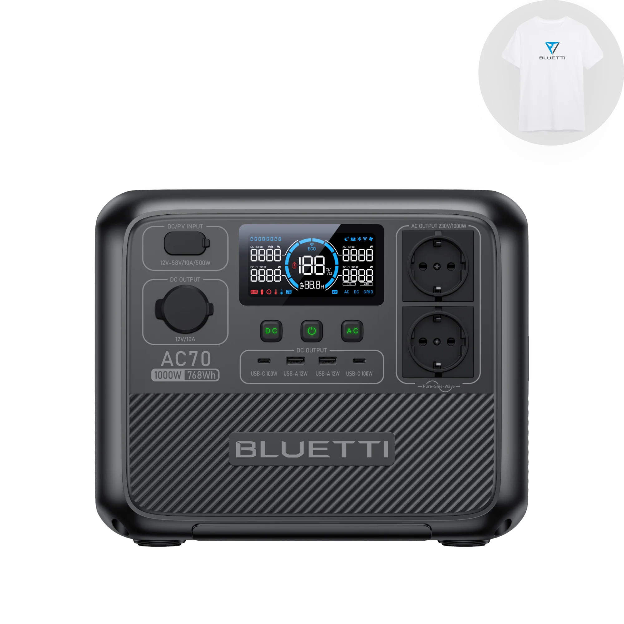 BLUETTI AC70 Power Station | 1.000 W 768 Wh - Image 13
